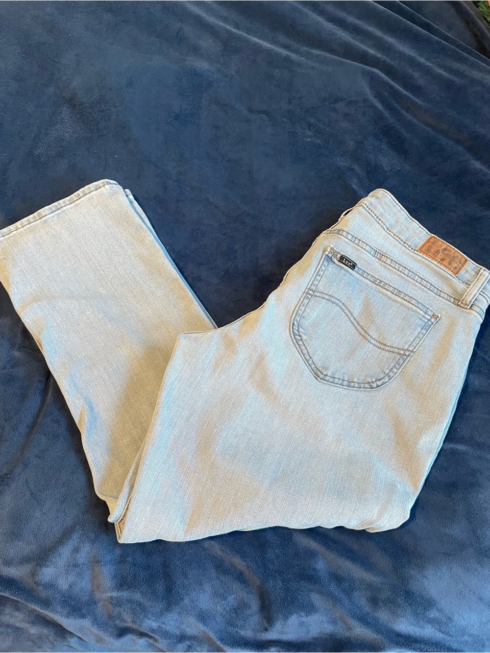 Lee Light Blue Denim Jeans - Five-Pocket Style
